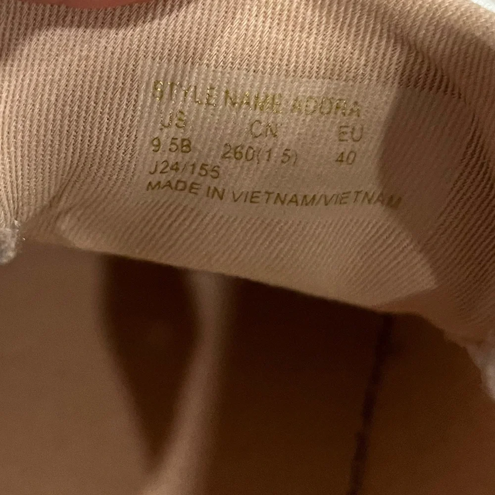 Kate Spade New York Adora Leather White and Gold Sneakers
